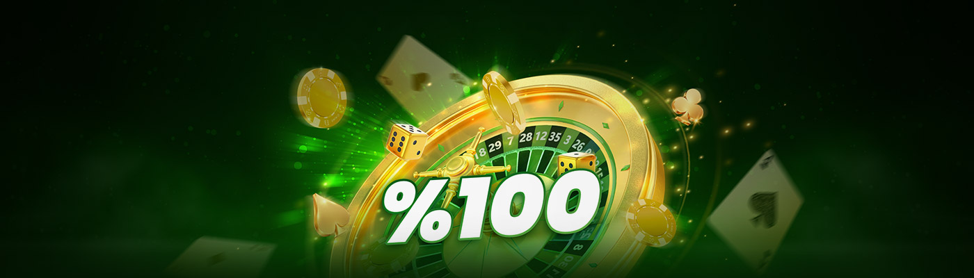 DÜŞÜK ÇEVRİMLİ %100 BONUS CANLI CASİNO'DA campaign desktop