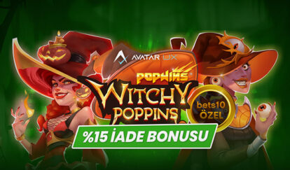 YENİ VE ÖZEL SLOTTAN %15 İADE BONUSU witchy poppins